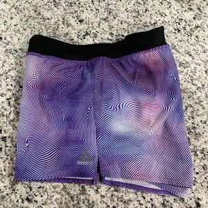 Purple Reebok athletic shorts